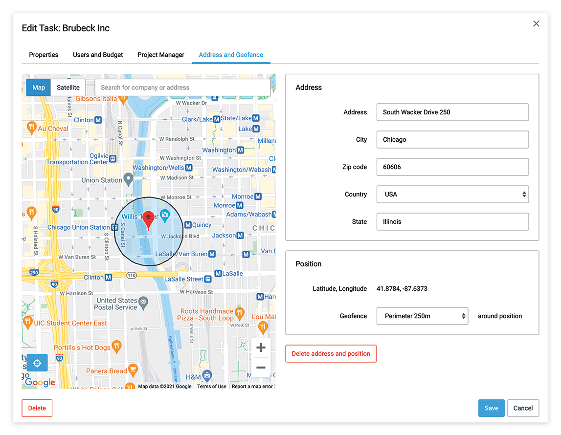 set geofence