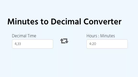 Minutes to Decimal Converter