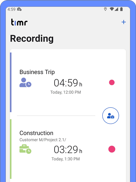 time tracking with the timr android app