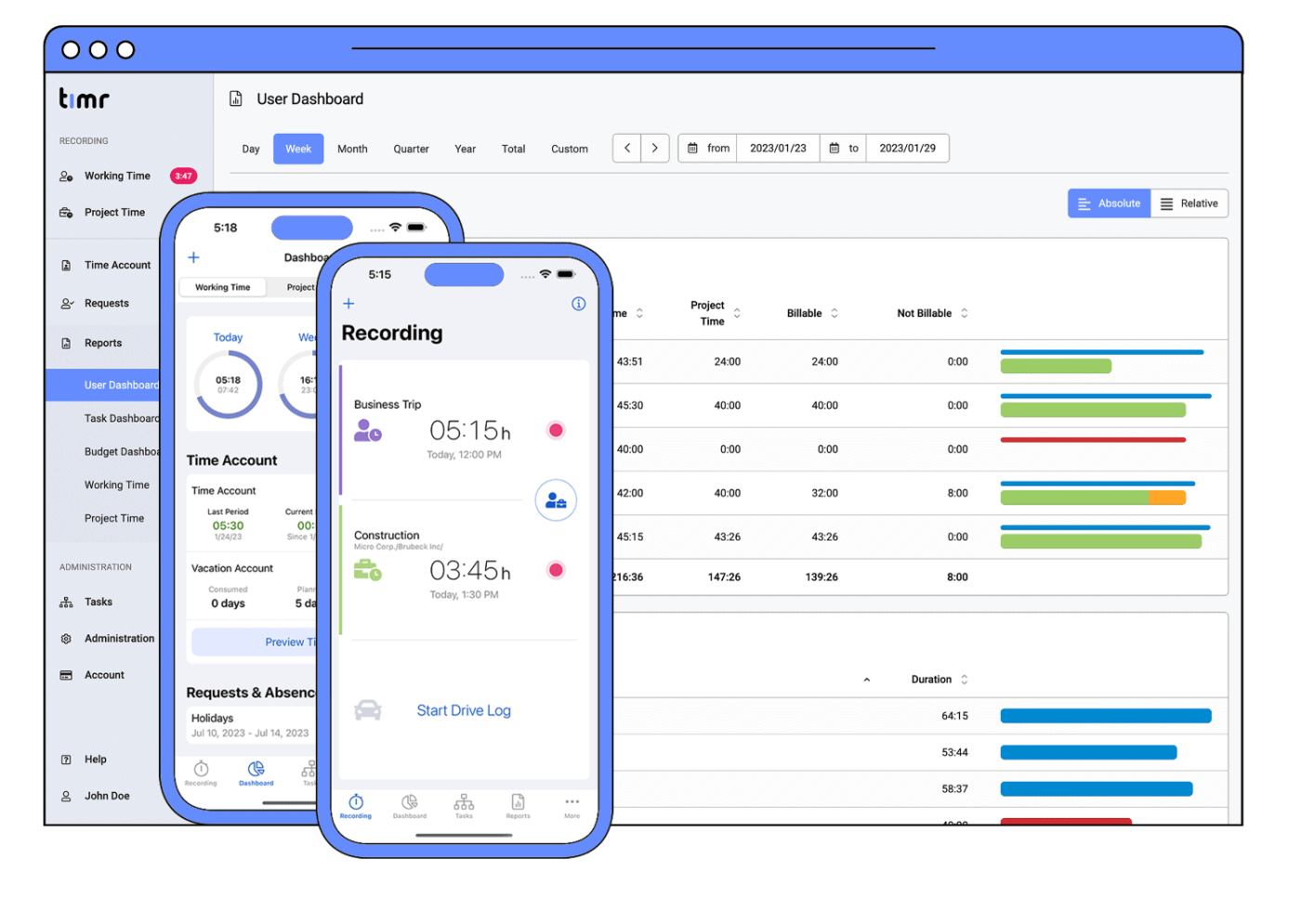 timr mobile time tracking