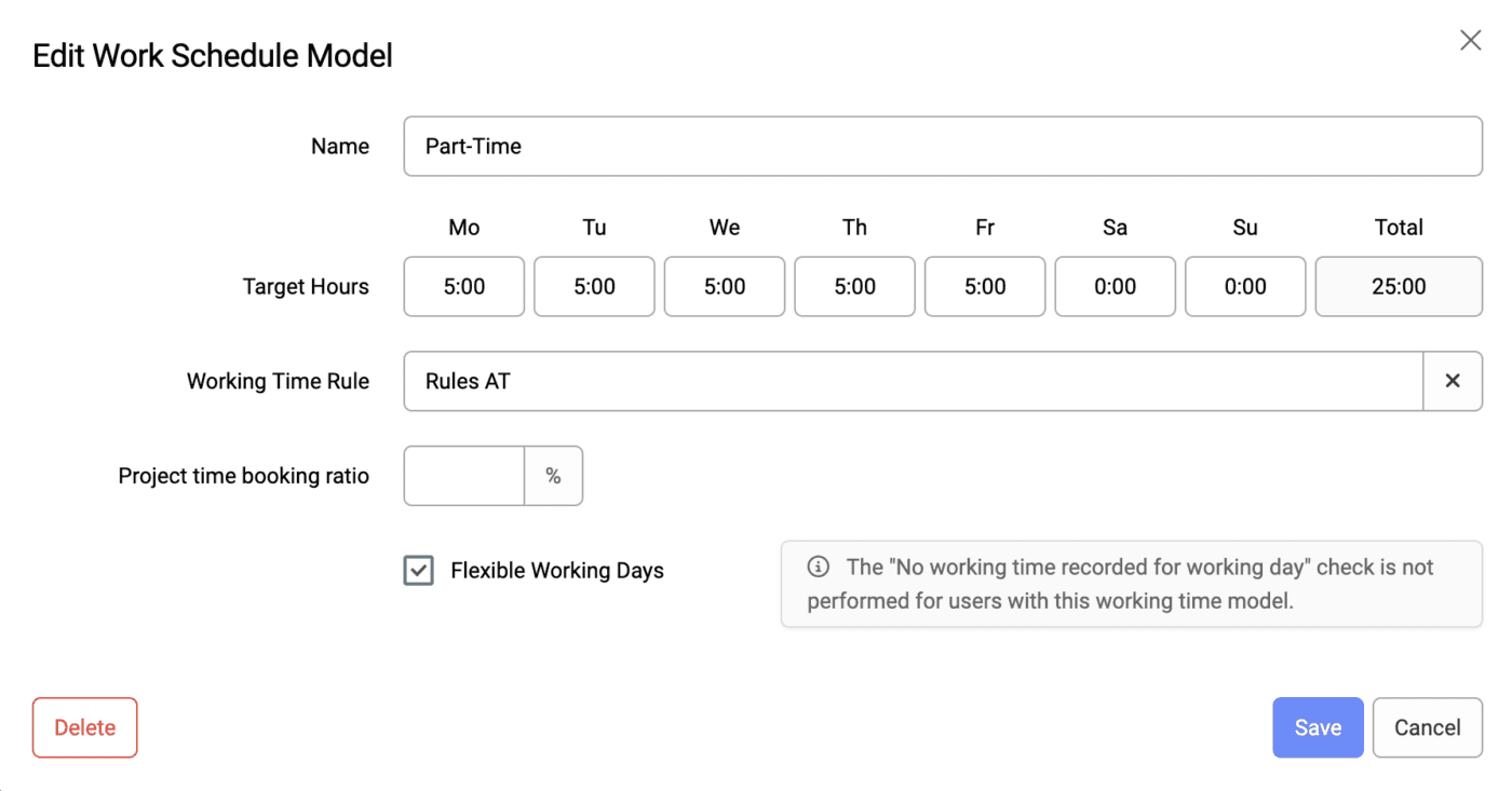 flexible working hours