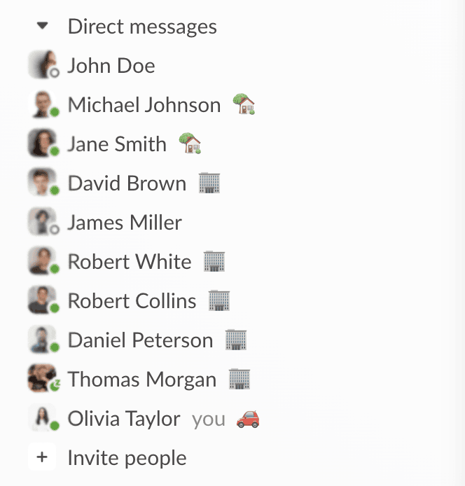 timr Status in Slack