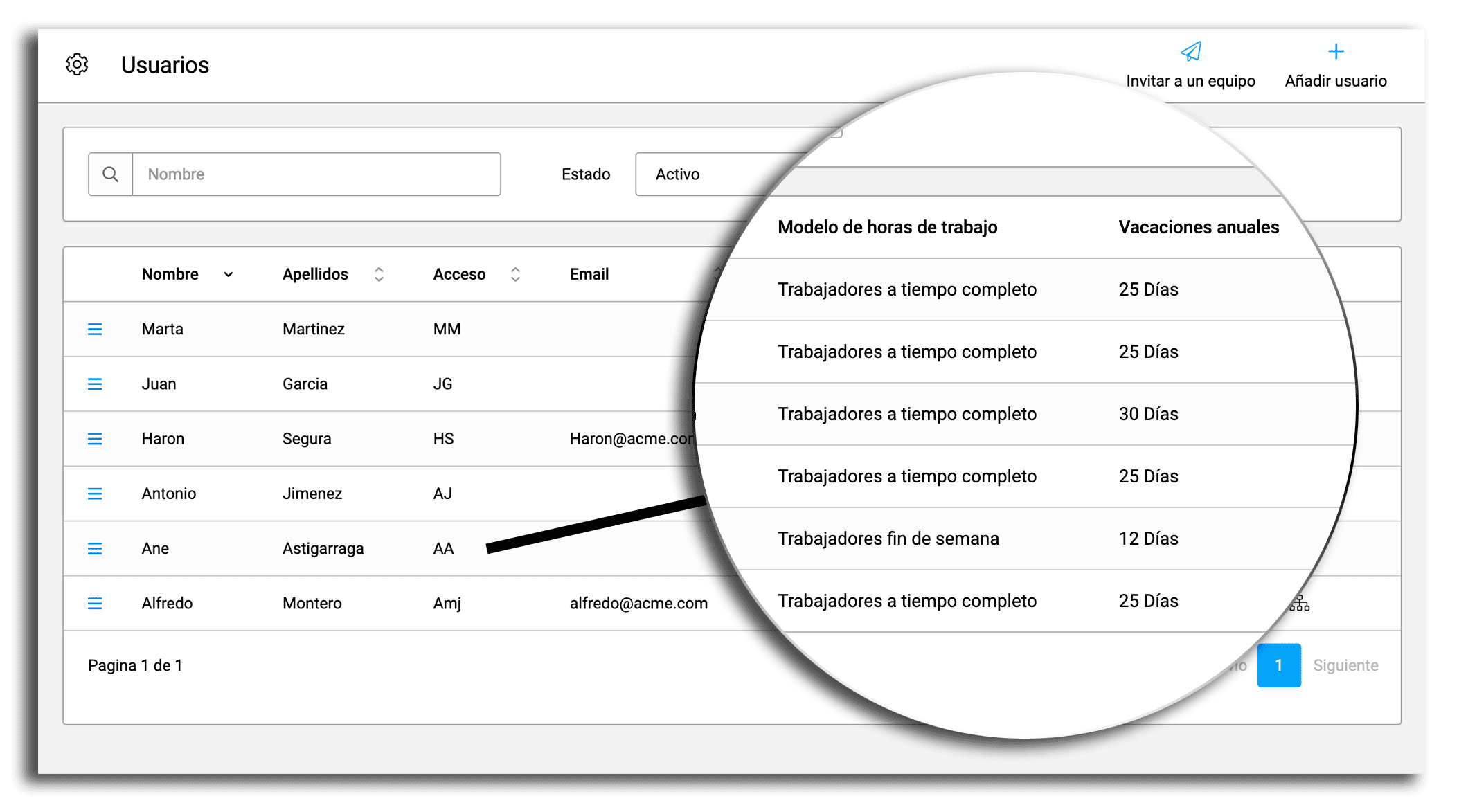 Nueva administración de usuarios