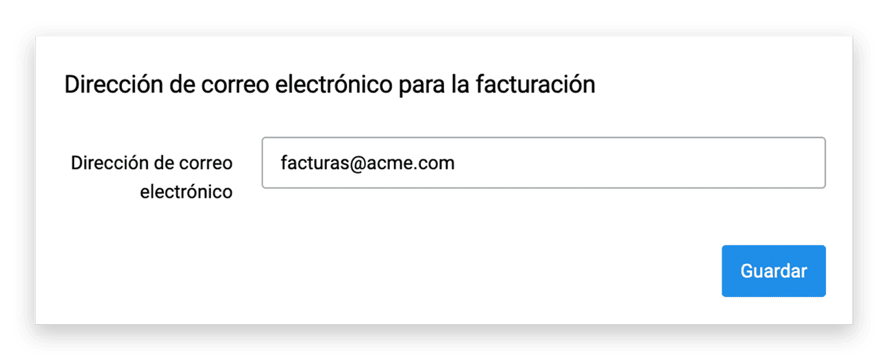 correo electronico para facturas