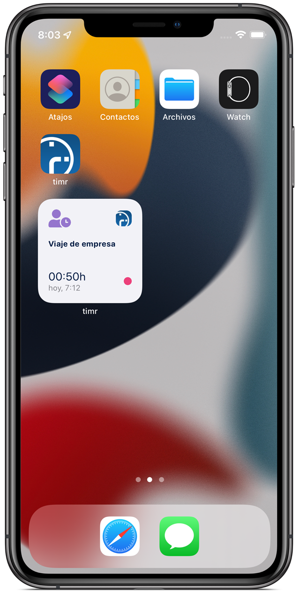 timr iOS App Widget