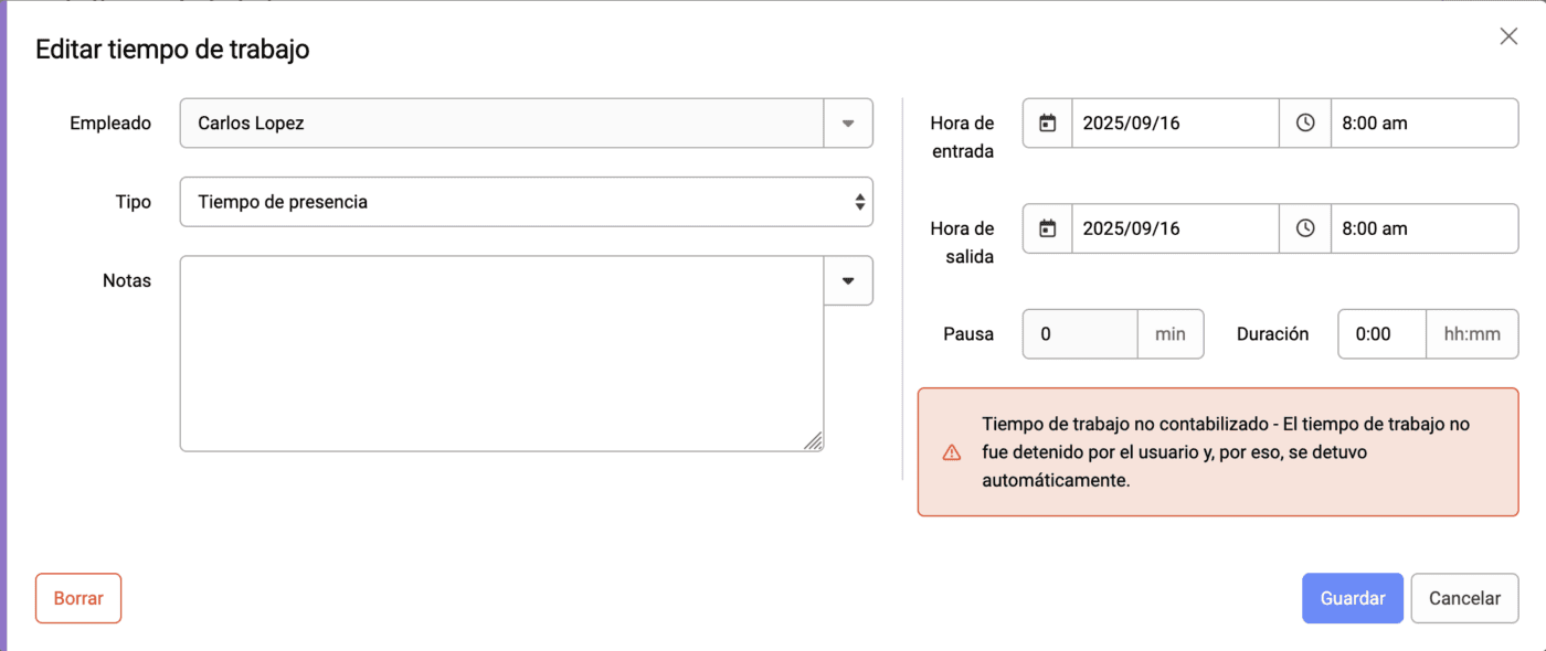 detenido automaticamente