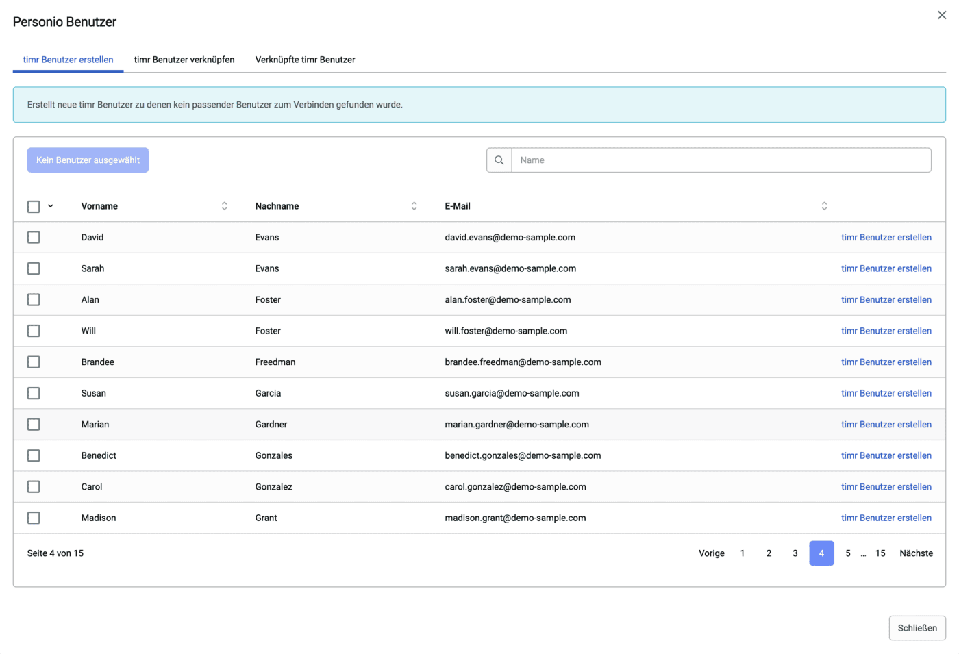 Personio Benutzer Sync