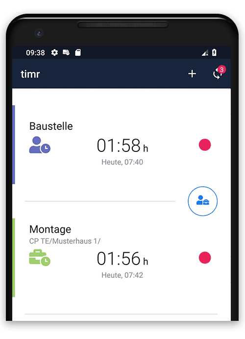 Offline Zeiterfassung per App
