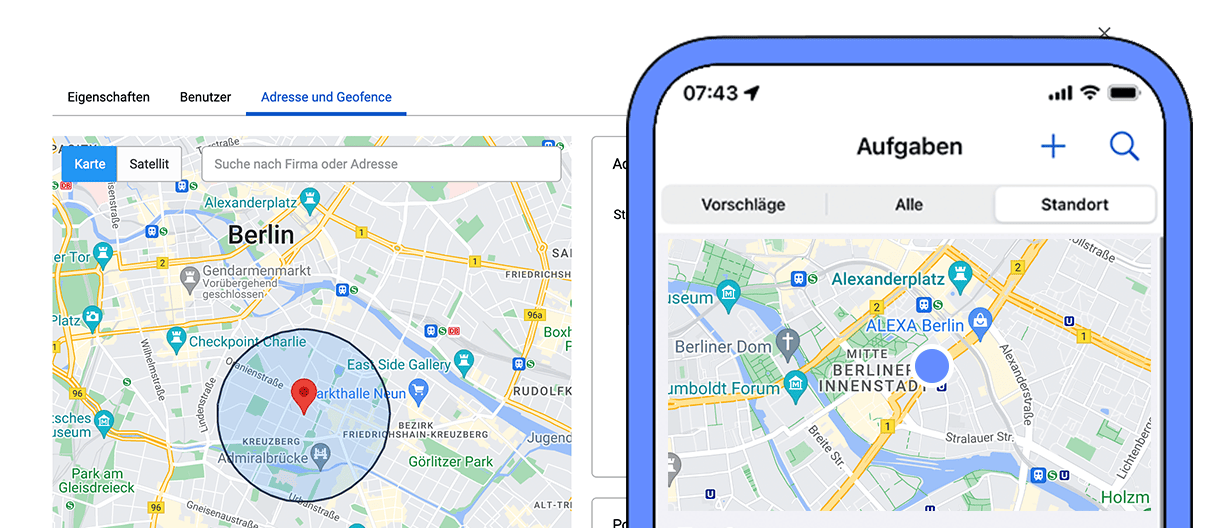 Geofence für die Zeiterfassung