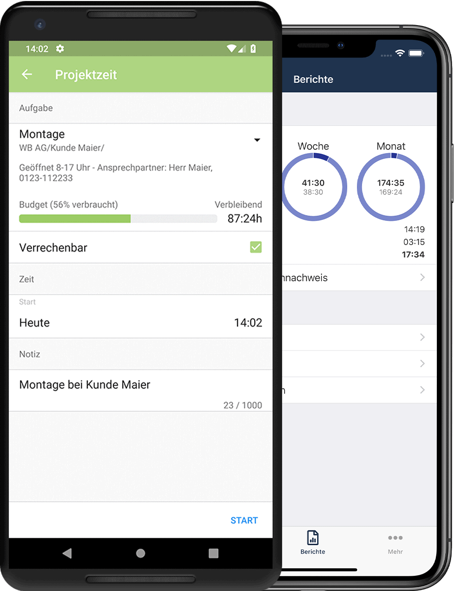 mob zeiterfassung app