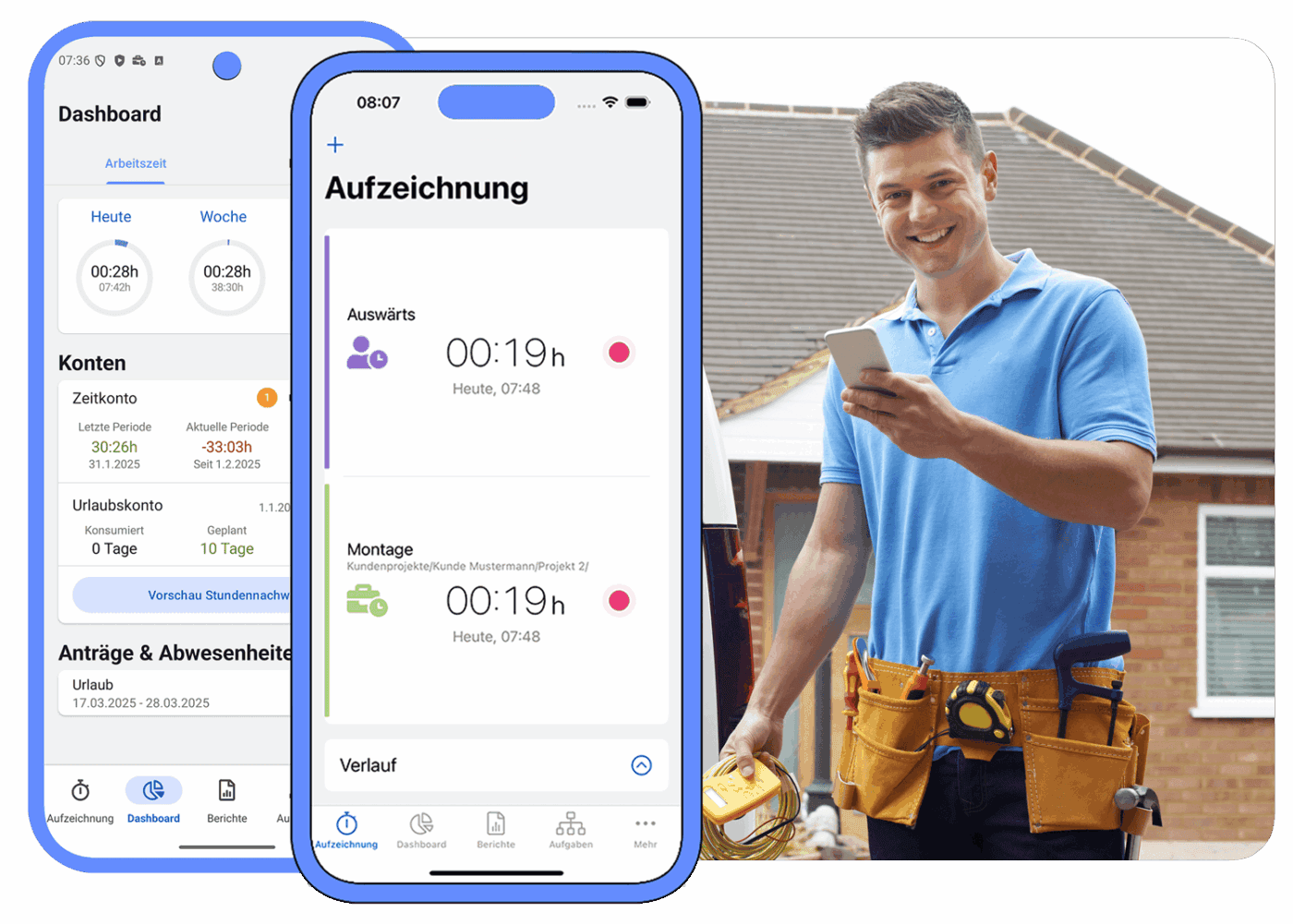 Mobile Zeiterfassung mit der timr App