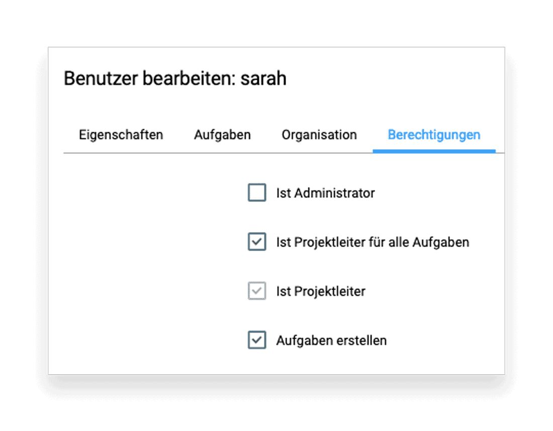 Neue Berechtigung: Projektleiter für alle Aufgaben