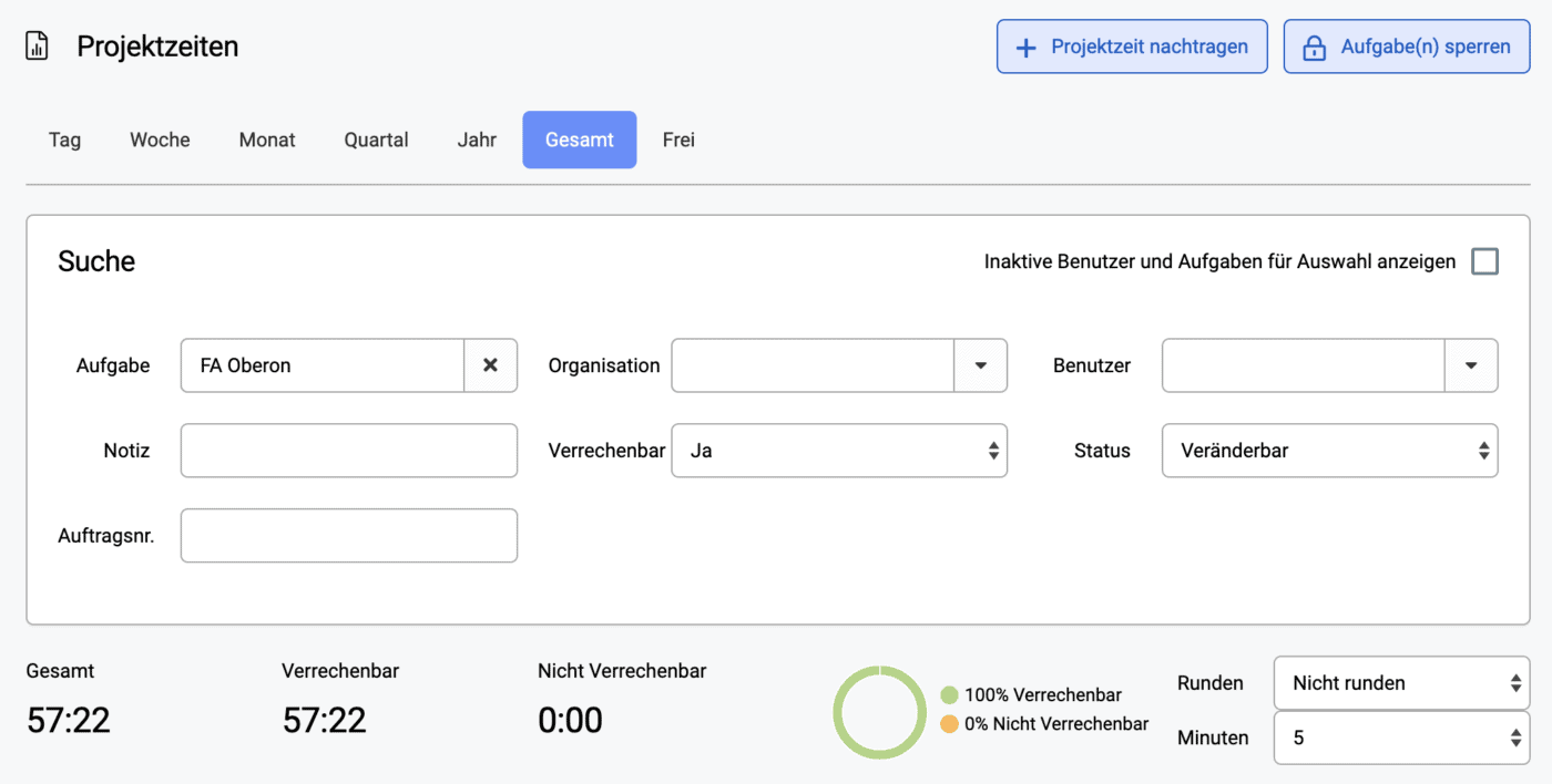 Projektzeitbericht Filter