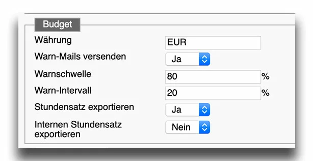 Stundensatz im Excel Export möglich