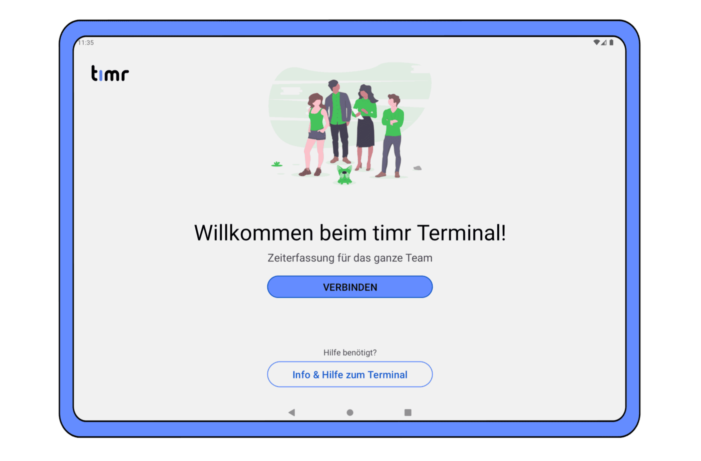 Terminal Willkommen Screen
