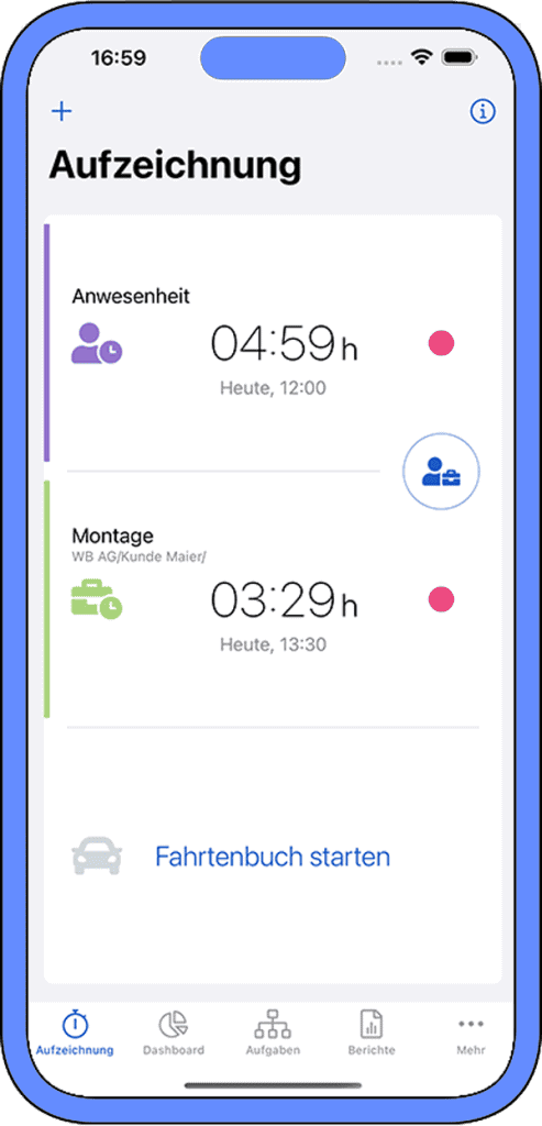 Zeiterfassung per iOS App