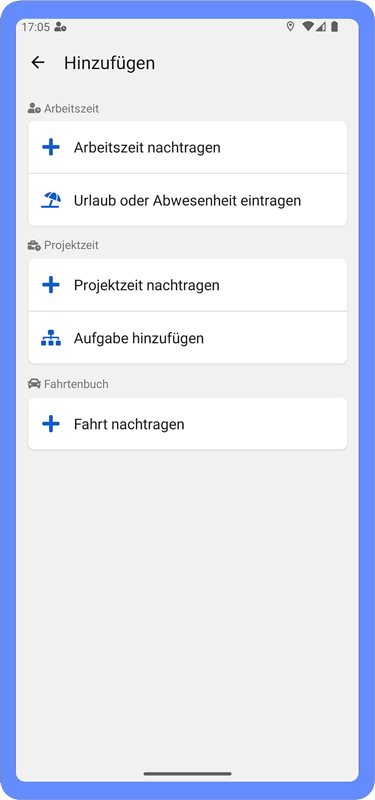 Zeiten am Android nachtragen