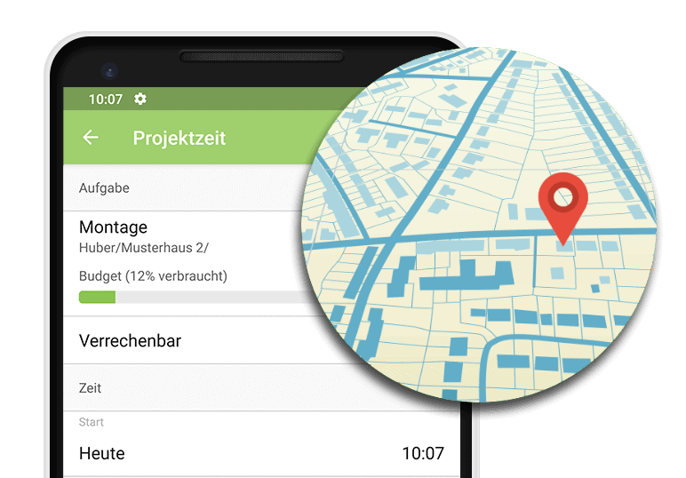 zeiterfassung app gps